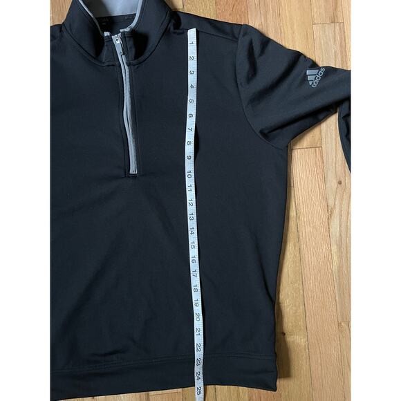 Adidas Mens Athletic Lightweight Half Zip Athleisure Black Golf Top Sz M - Picture 15 of 16